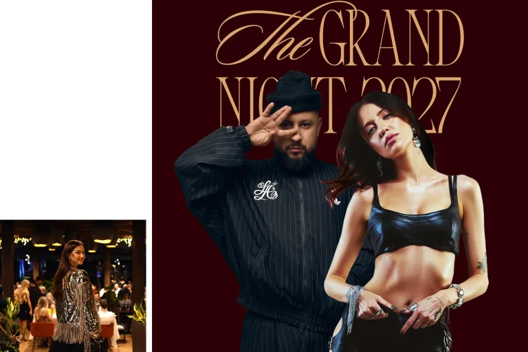 The Grand Night 2027: DOROFEEVA and MONATIK · New Year's Eve: festive dinner, The Grand Show, two headliners and an after-party — Grand Terrace and Bosco restaurants, Apartel Event Hall, Apartel Skhidnytsya, Skhidnytsia